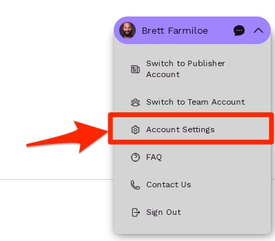 Featured.com Account Settings